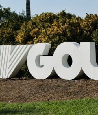 LIV Golf CEO Sends Strong Message Amid Uncertainty Large white 3D Google sign outdoors with greenery behind it.